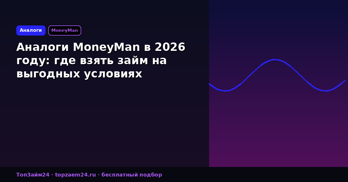 Аналоги MoneyMan в 2026 году: где взять займ на выгодных условиях