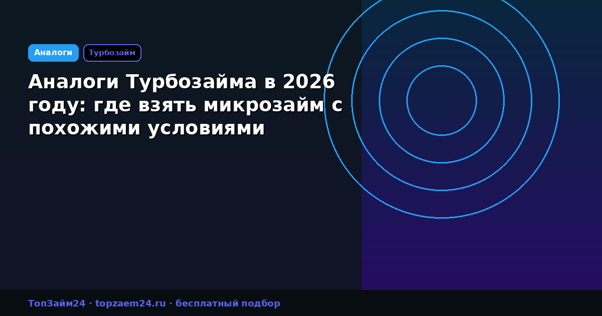 Аналоги Турбозайма в 2026 году: где взять микрозайм с похожими условиями