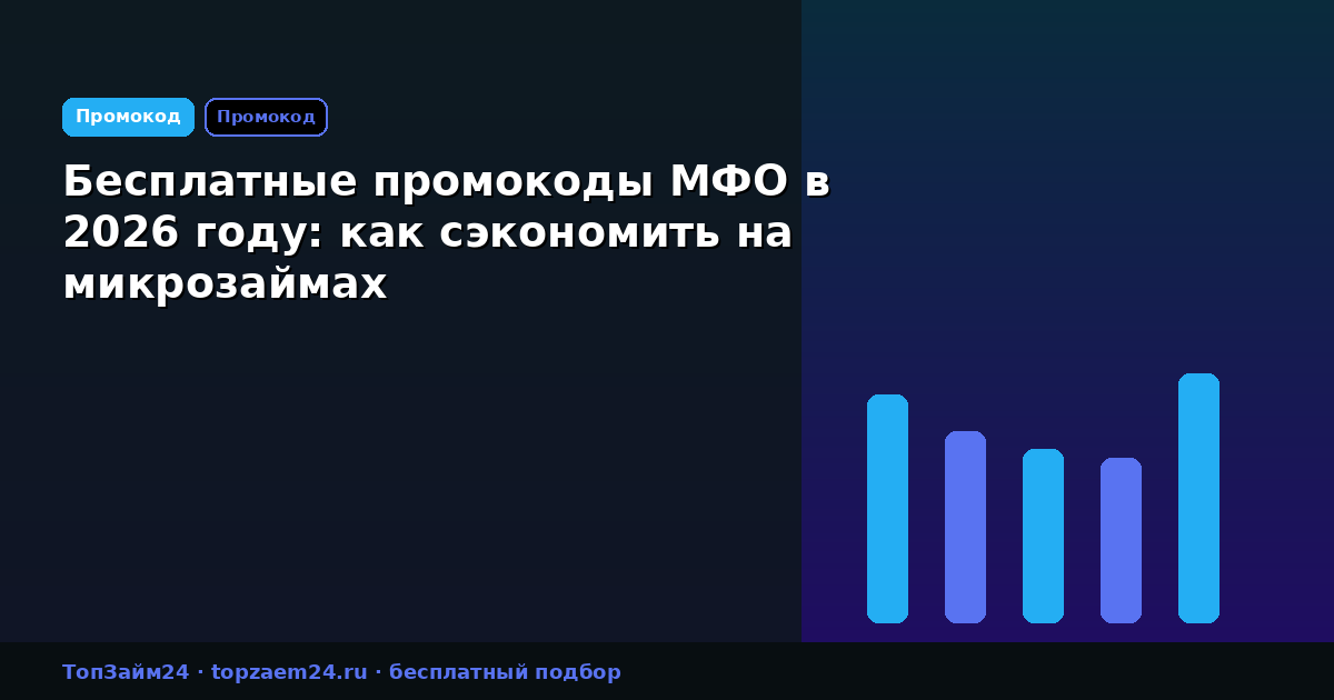 Бесплатные промокоды МФО в 2026 году: как сэкономить на микрозаймах