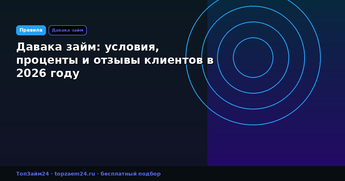 Давака займ: условия, проценты и отзывы клиентов в 2026 году