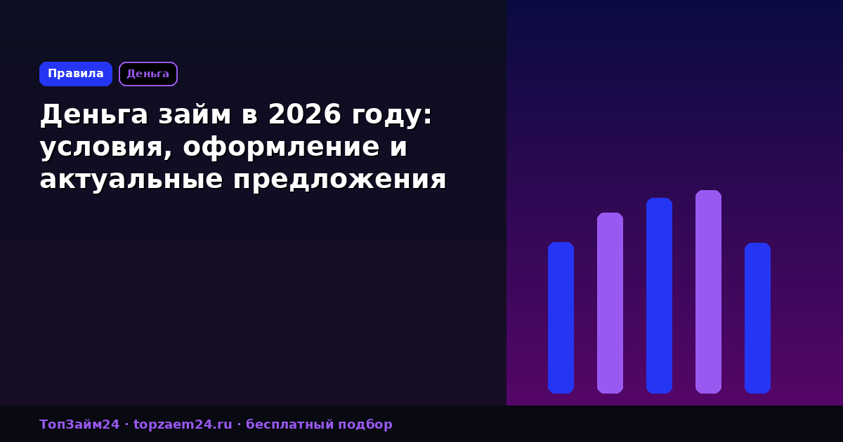 Деньга займ в 2026 году: условия, оформление и актуальные предложения