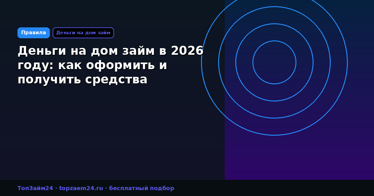 Деньги на дом займ в 2026 году: как оформить и получить средства