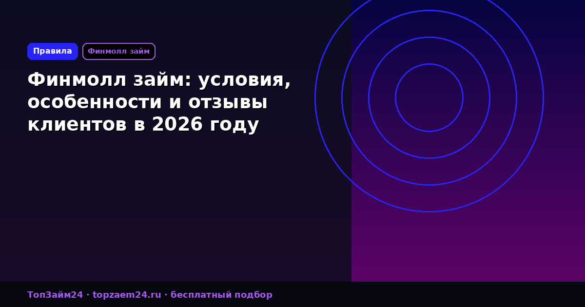 Финмолл займ: условия, особенности и отзывы клиентов в 2026 году