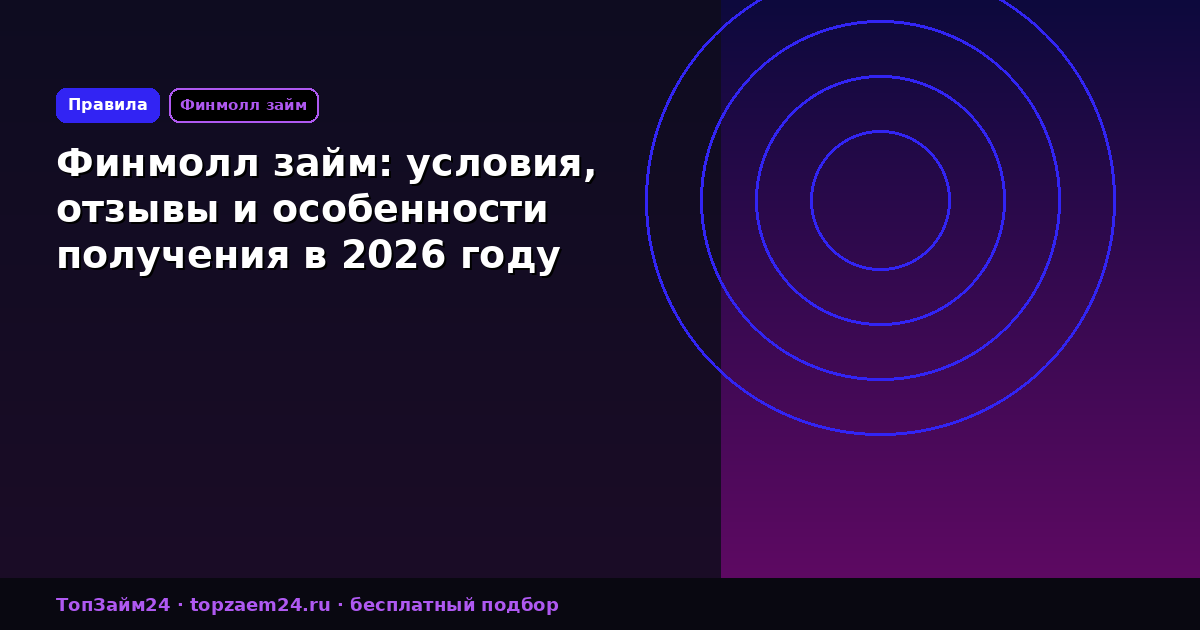 Финмолл займ: условия, отзывы и особенности получения в 2026 году