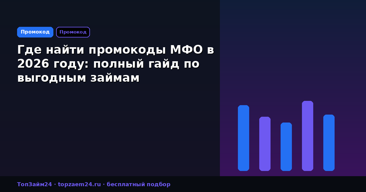 Где найти промокоды МФО в 2026 году: полный гайд по выгодным займам