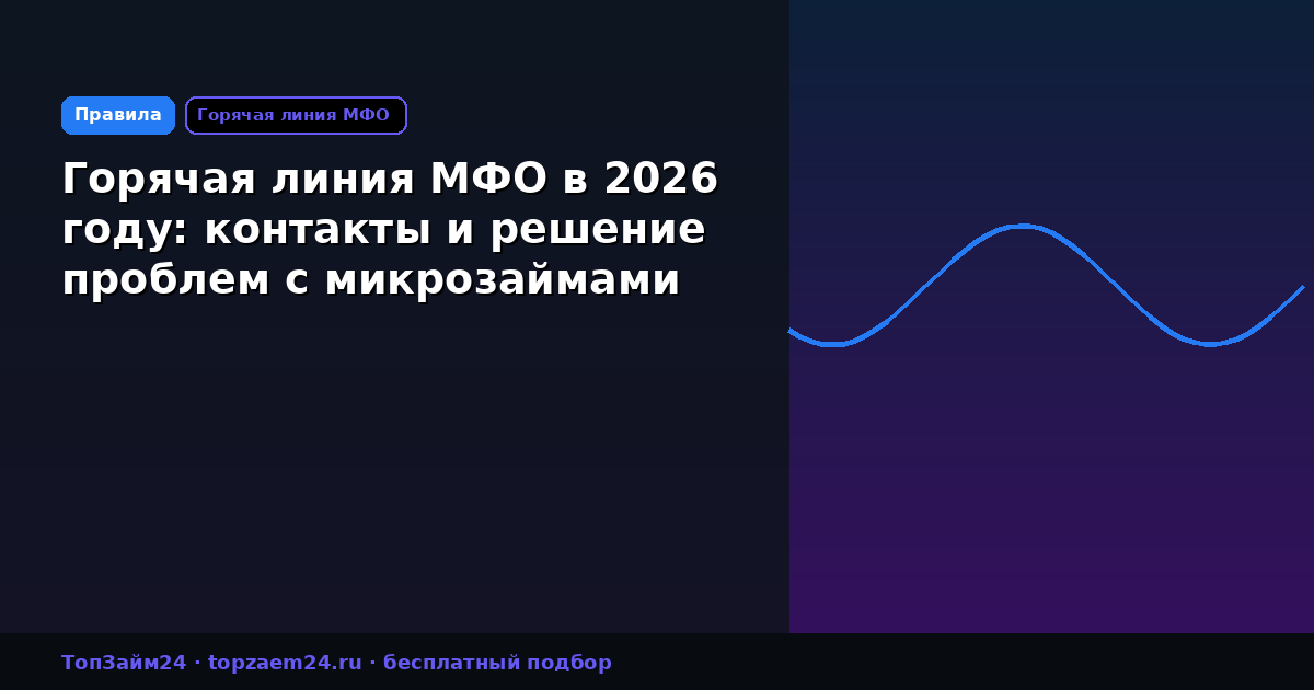 Горячая линия МФО в 2026 году: контакты и решение проблем с микрозаймами