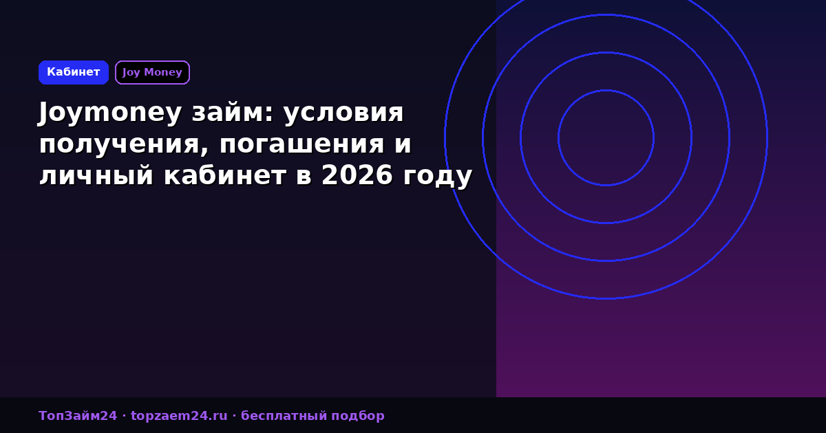Joymoney займ: условия получения, погашения и личный кабинет в 2026 году
