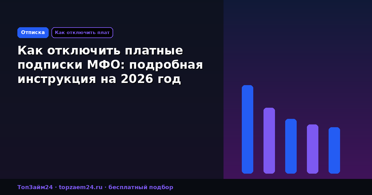 Как отключить платные подписки МФО: подробная инструкция на 2026 год
