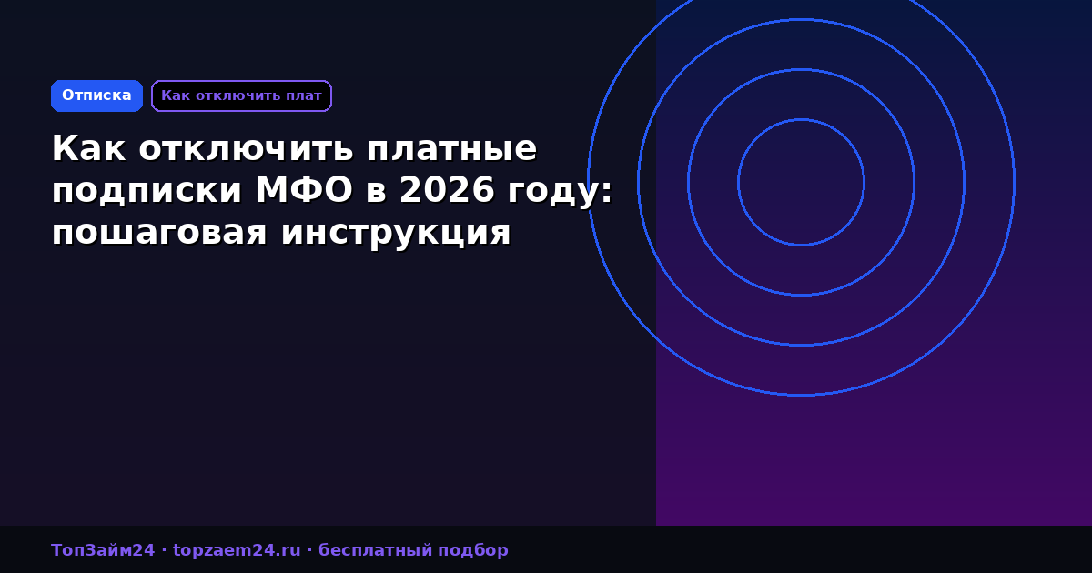 Как отключить платные подписки МФО в 2026 году: пошаговая инструкция