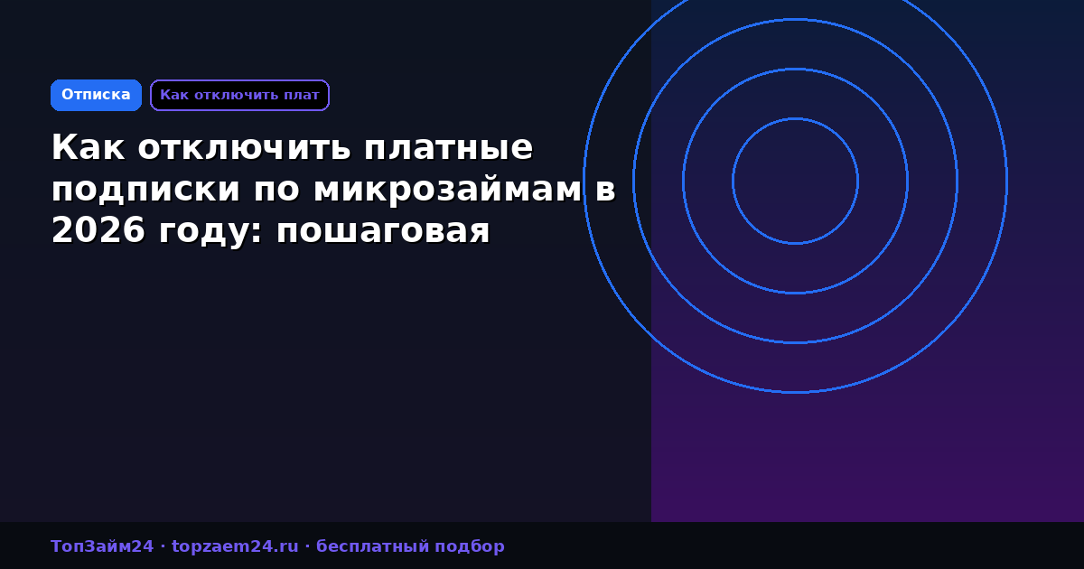Как отключить платные подписки по микрозаймам в 2026 году: пошаговая инструкция