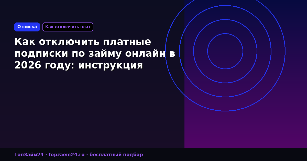 Как отключить платные подписки по займу онлайн в 2026 году: инструкция