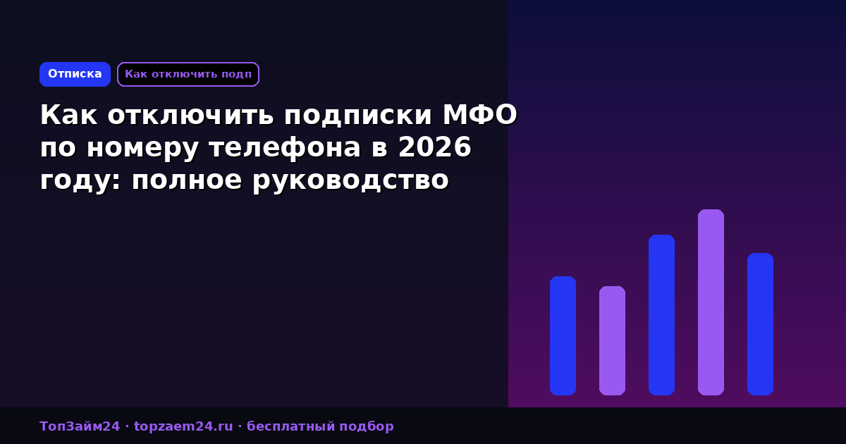 Как отключить подписки МФО по номеру телефона в 2026 году: полное руководство
