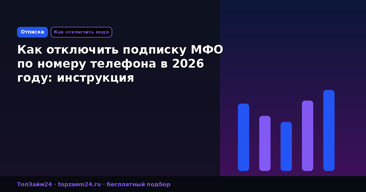 Как отключить подписку МФО по номеру телефона в 2026 году: инструкция