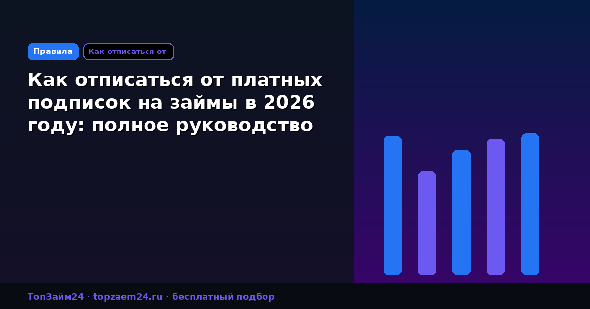 Как отписаться от платных подписок на займы в 2026 году: полное руководство