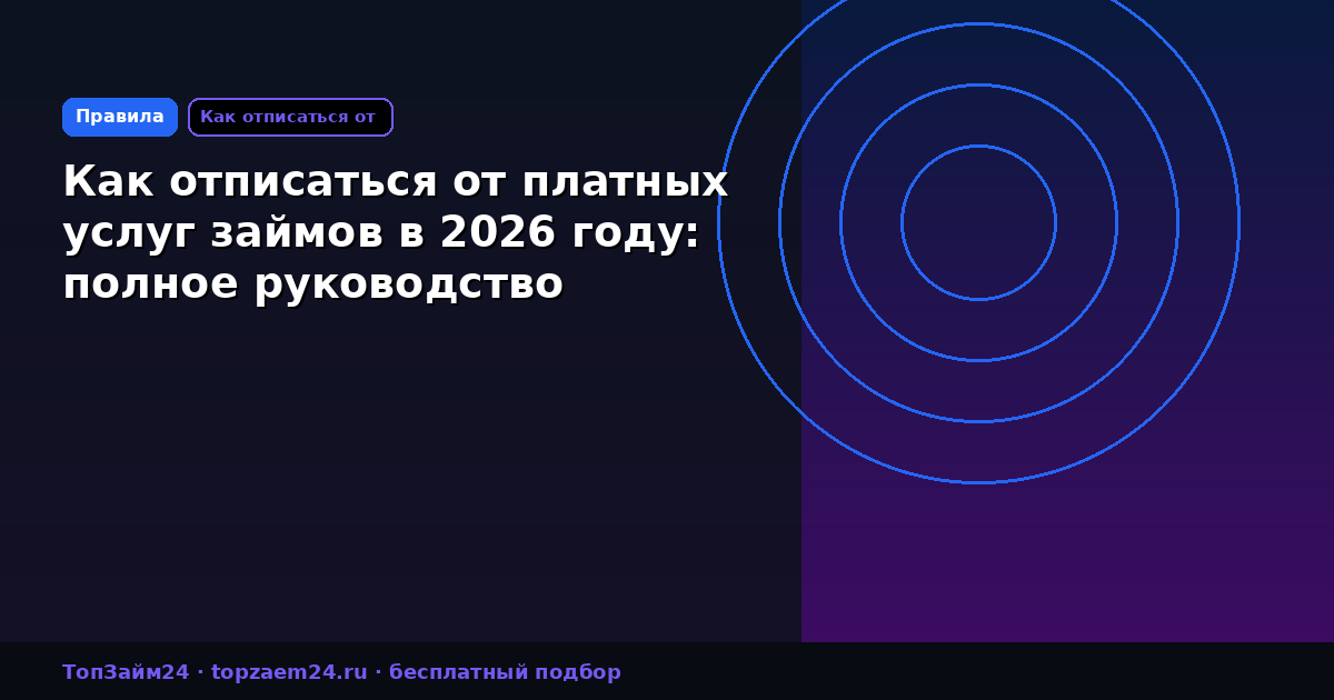 Как отписаться от платных услуг займов в 2026 году: полное руководство