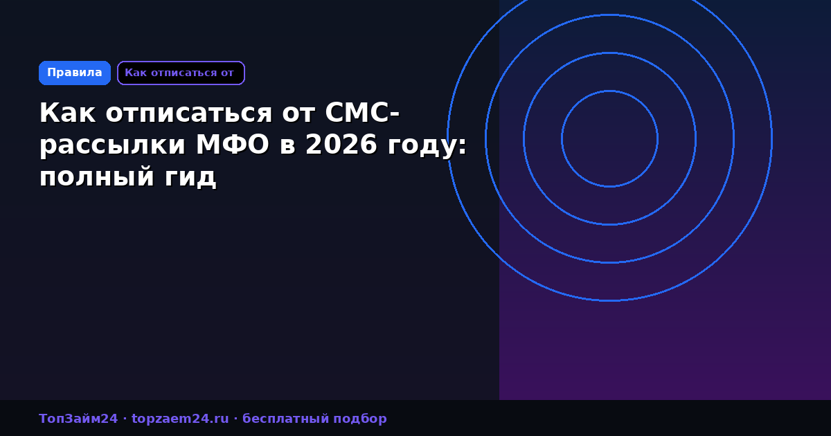 Как отписаться от СМС-рассылки МФО в 2026 году: полный гид