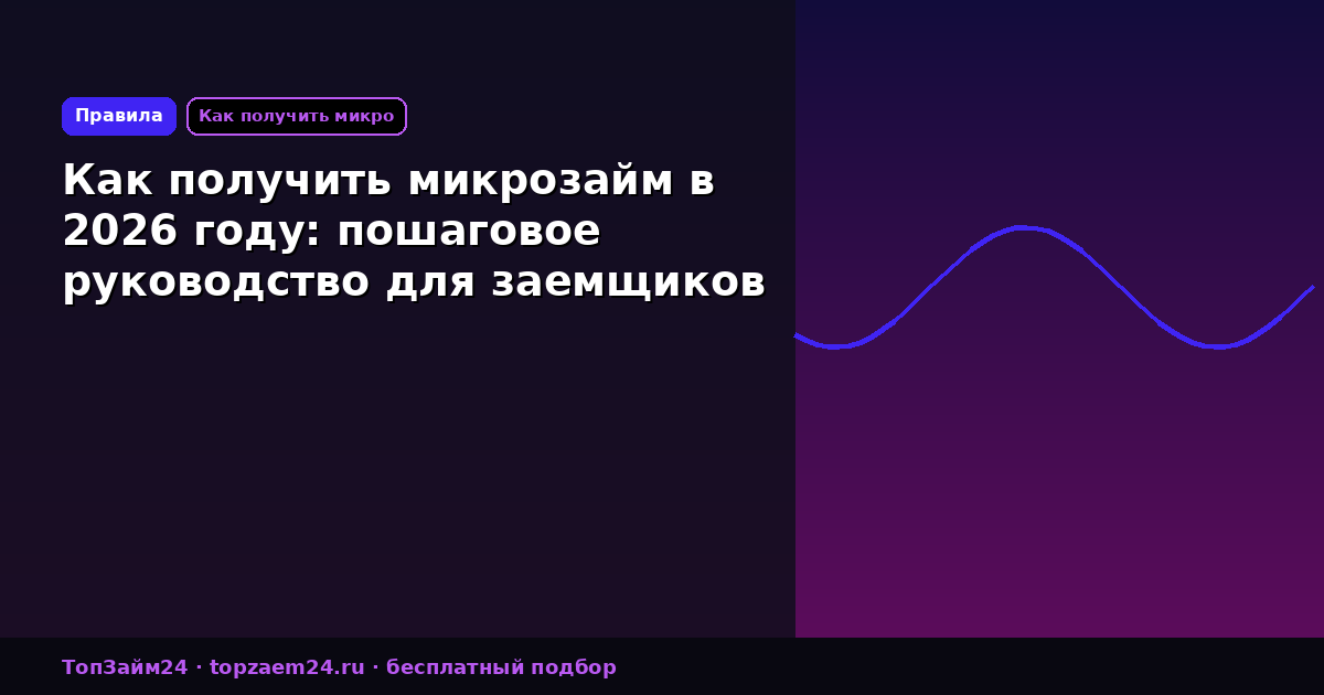 Как получить микрозайм в 2026 году: пошаговое руководство для заемщиков