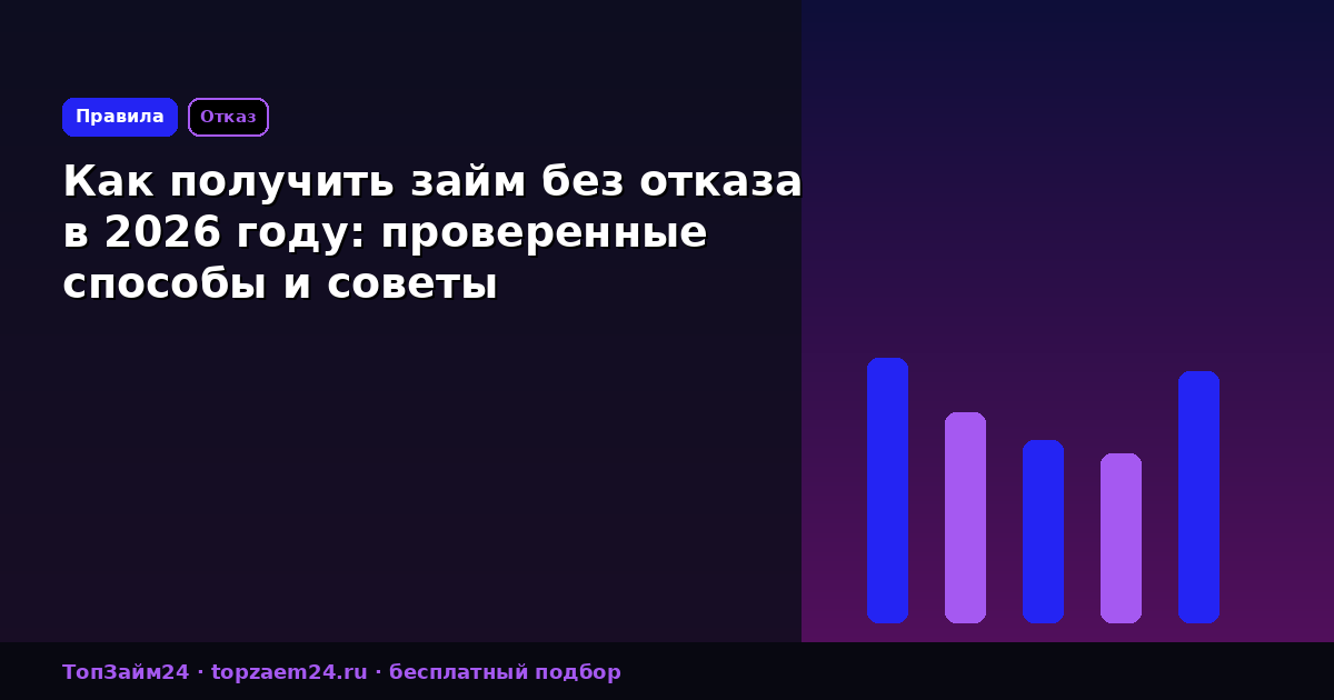 Как получить займ без отказа в 2026 году: проверенные способы и советы