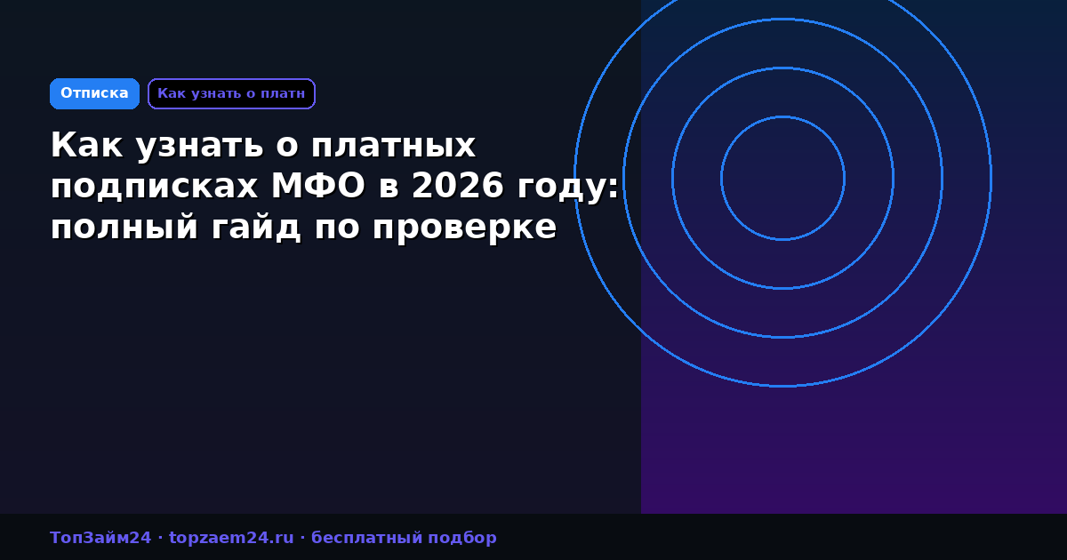 Как узнать о платных подписках МФО в 2026 году: полный гайд по проверке