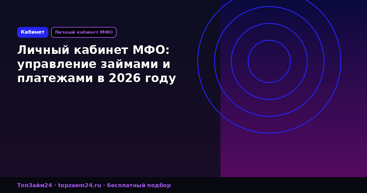 Личный кабинет МФО: управление займами и платежами в 2026 году