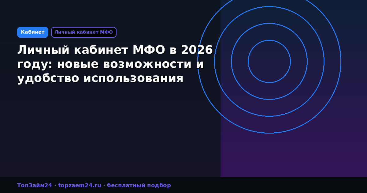Личный кабинет МФО в 2026 году: новые возможности и удобство использования