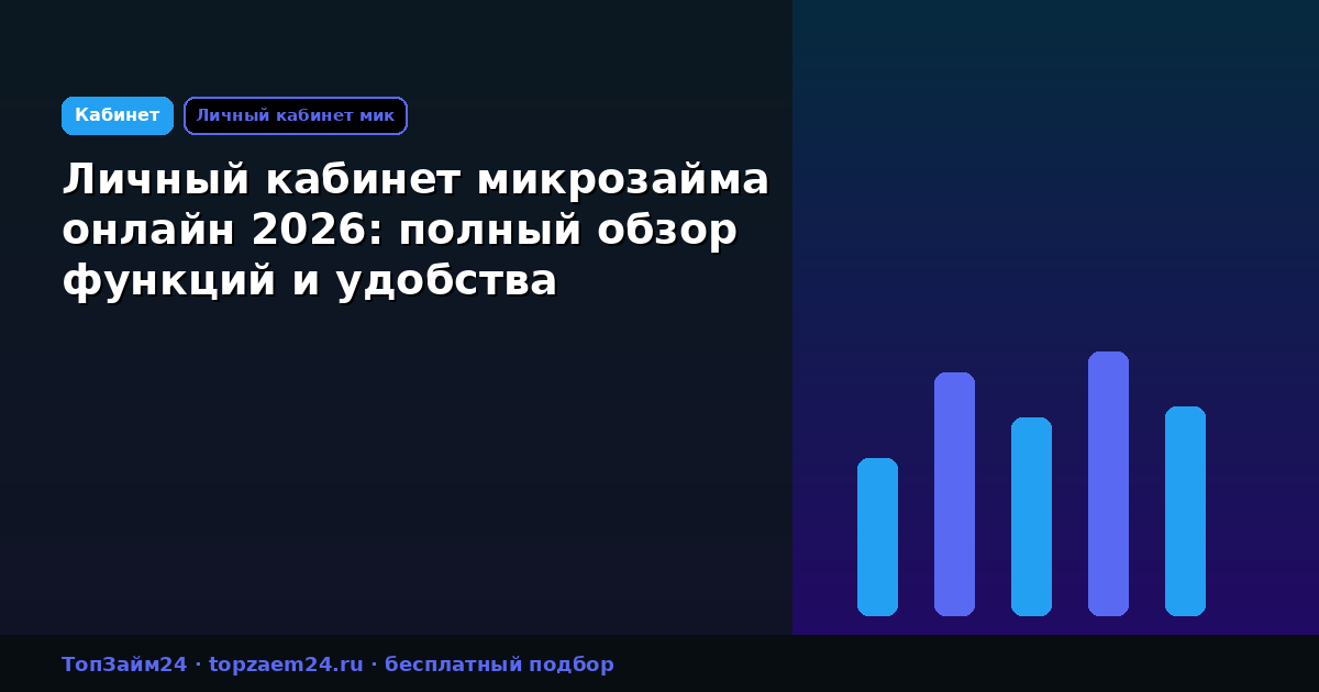 Личный кабинет микрозайма онлайн 2026: полный обзор функций и удобства