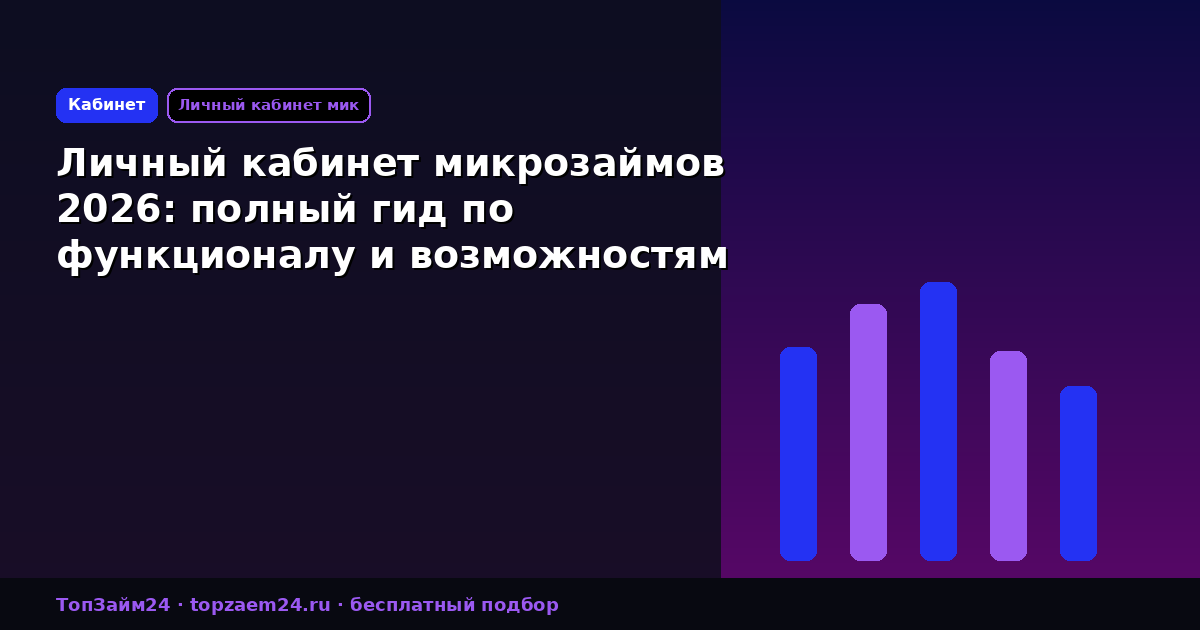 Личный кабинет микрозаймов 2026: полный гид по функционалу и возможностям