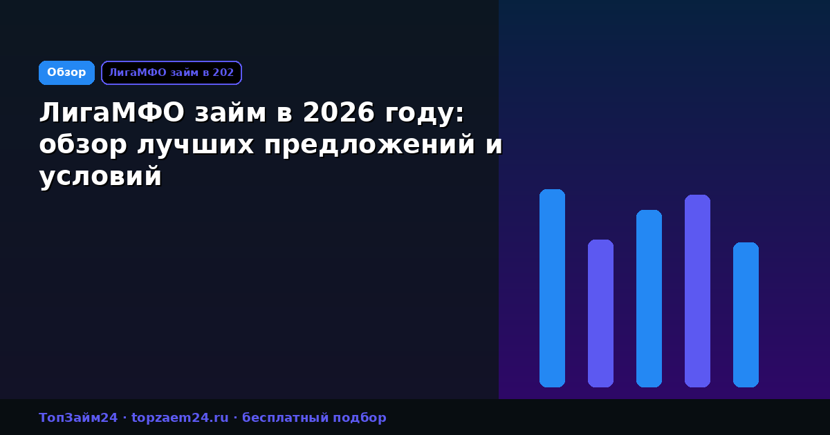 ЛигаМФО займ в 2026 году: обзор лучших предложений и условий