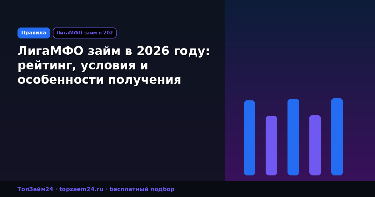 ЛигаМФО займ в 2026 году: рейтинг, условия и особенности получения