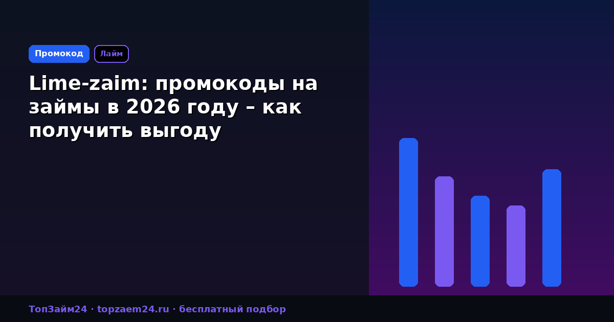 Lime-zaim: промокоды на займы в 2026 году – как получить выгоду
