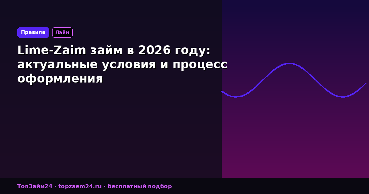 Lime-Zaim займ в 2026 году: актуальные условия и процесс оформления