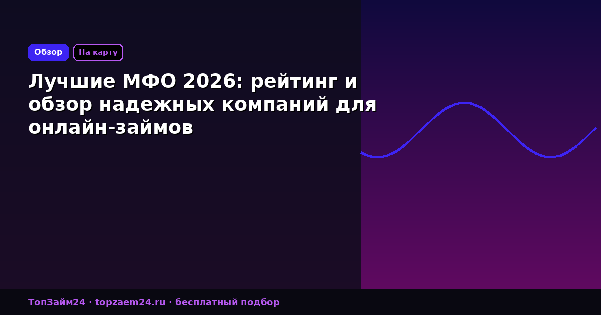 Лучшие МФО 2026: рейтинг и обзор надежных компаний для онлайн-займов
