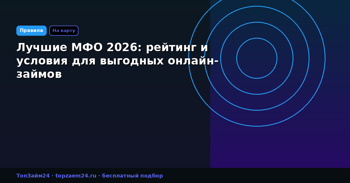 Лучшие МФО 2026: рейтинг и условия для выгодных онлайн-займов