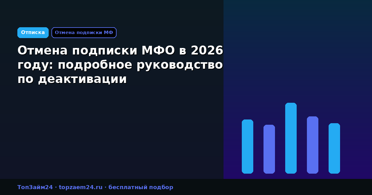 Отмена подписки МФО в 2026 году: подробное руководство по деактивации