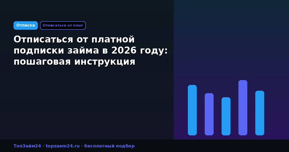 Отписаться от платной подписки займа в 2026 году: пошаговая инструкция