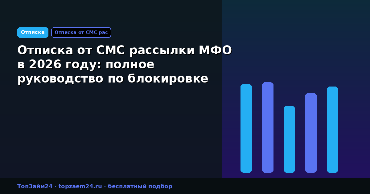 Отписка от СМС рассылки МФО в 2026 году: полное руководство по блокировке