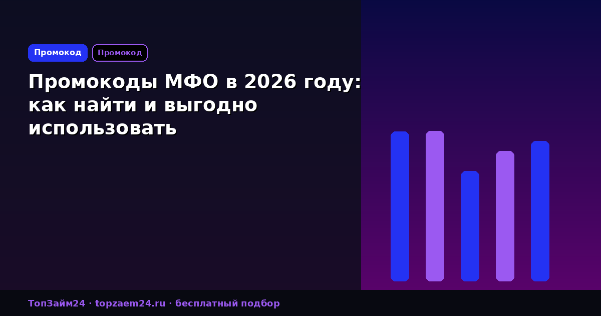 Промокоды МФО в 2026 году: как найти и выгодно использовать