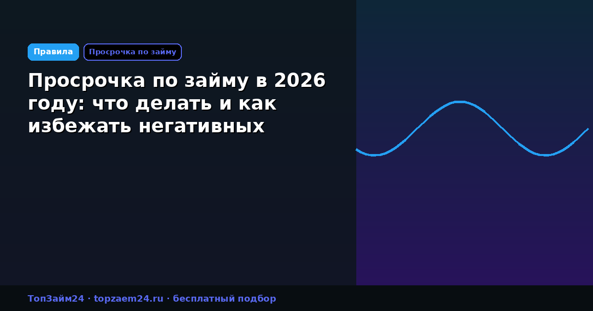 Просрочка по займу в 2026 году: что делать и как избежать негативных последствий
