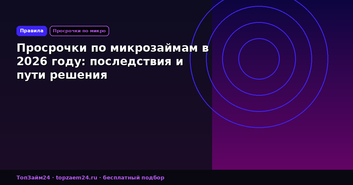 Просрочки по микрозаймам в 2026 году: последствия и пути решения