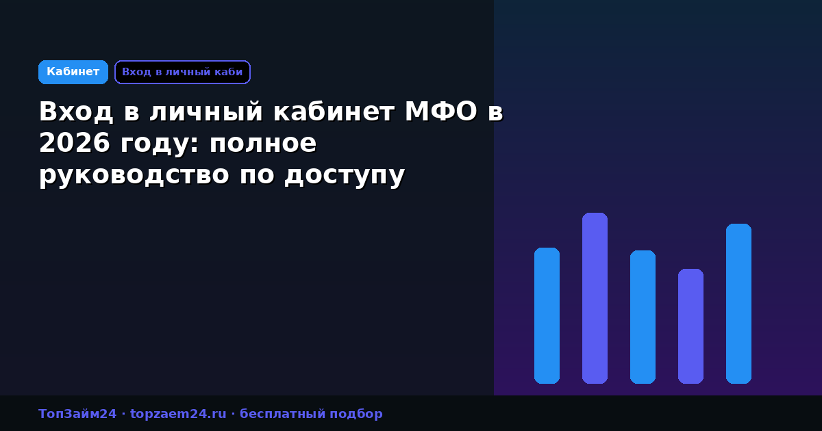 Вход в личный кабинет МФО в 2026 году: полное руководство по доступу