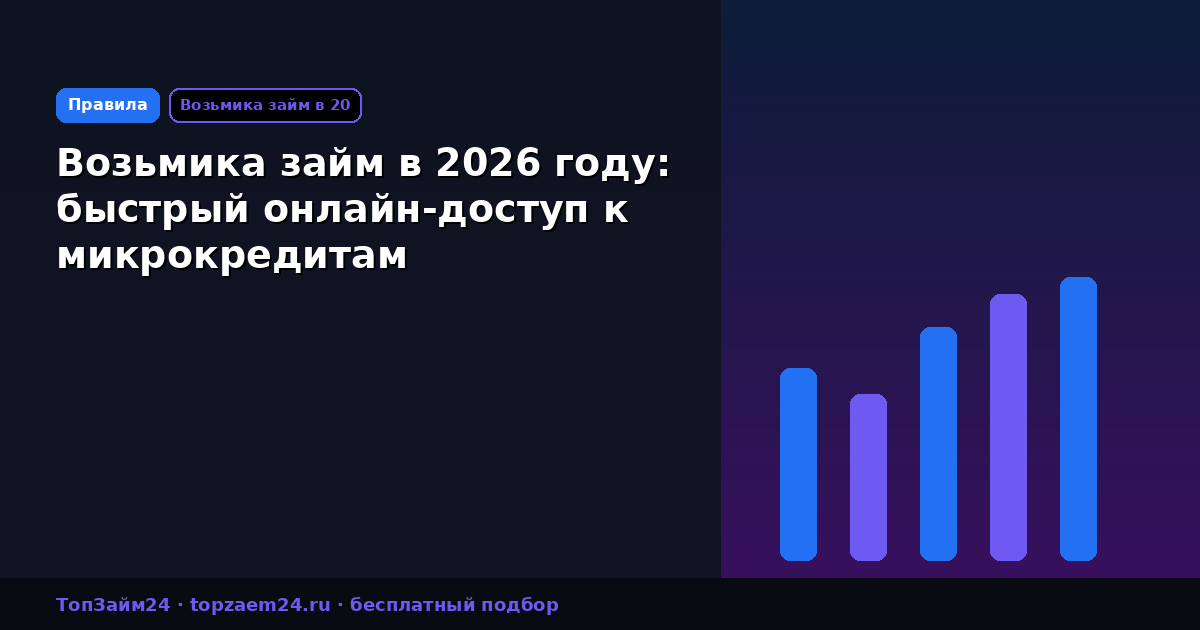 Возьмика займ в 2026 году: быстрый онлайн-доступ к микрокредитам
