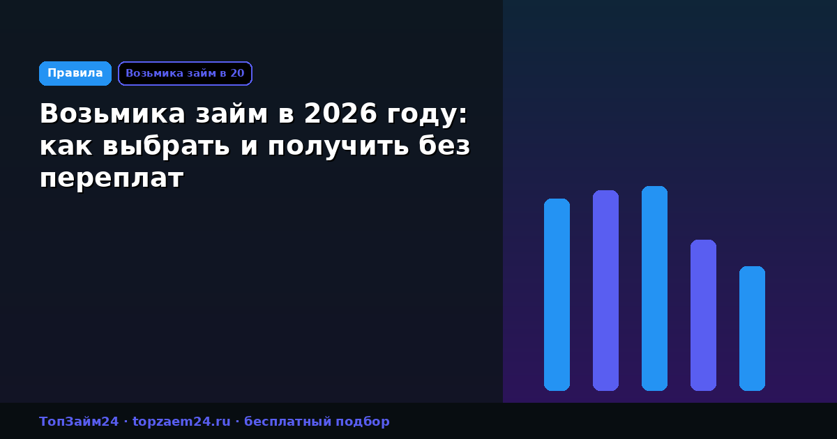 Возьмика займ в 2026 году: как выбрать и получить без переплат