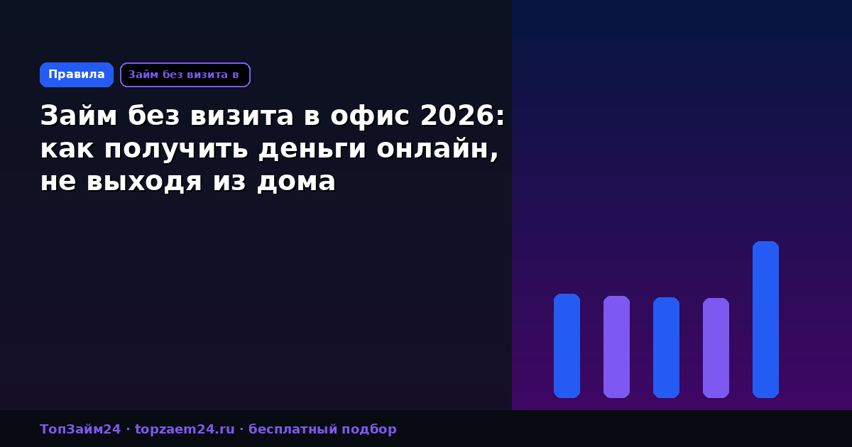 Займ без визита в офис 2026: как получить деньги онлайн, не выходя из дома