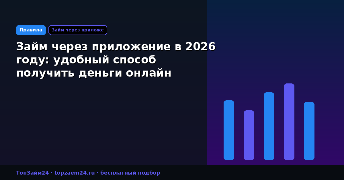 Займ через приложение в 2026 году: удобный способ получить деньги онлайн