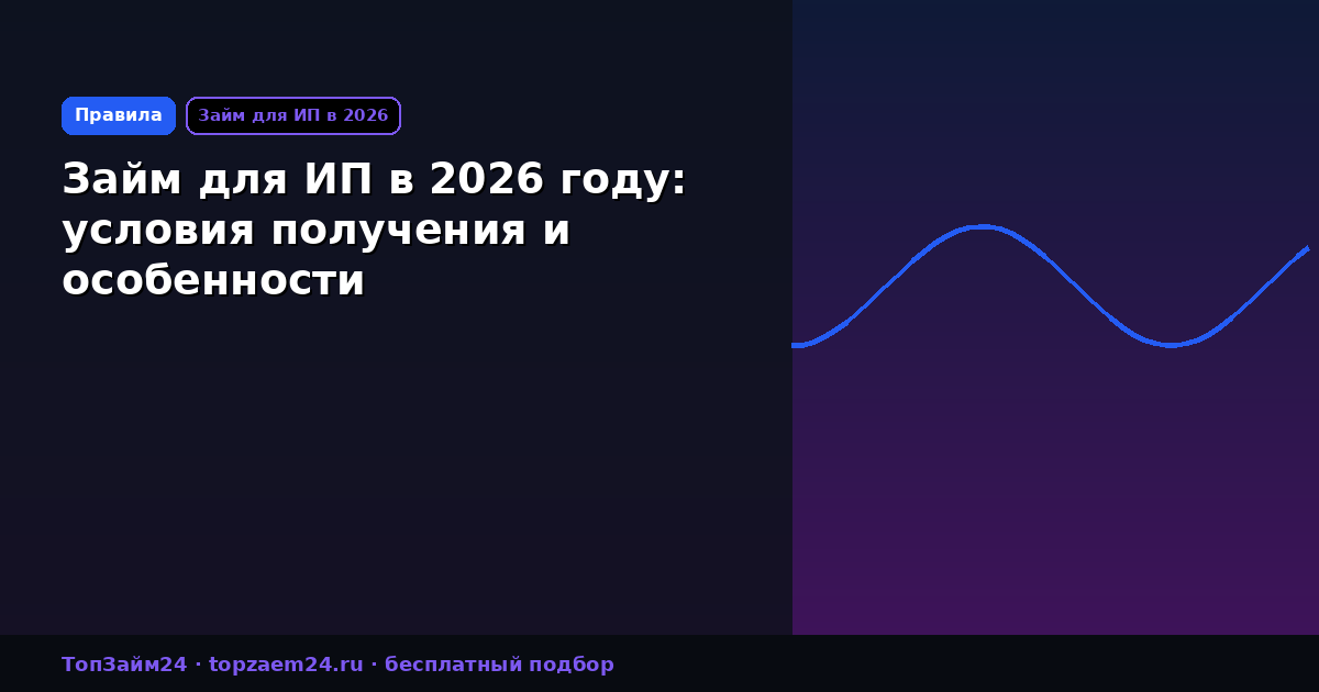 Займ для ИП в 2026 году: условия получения и особенности микрокредитования