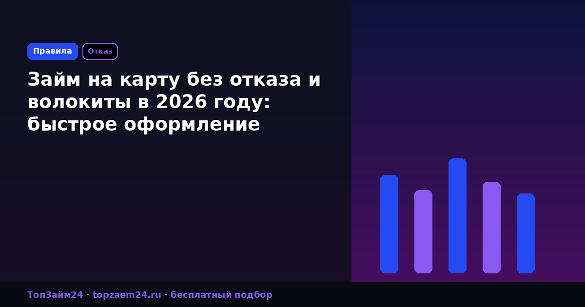 Займ на карту без отказа и волокиты в 2026 году: быстрое оформление