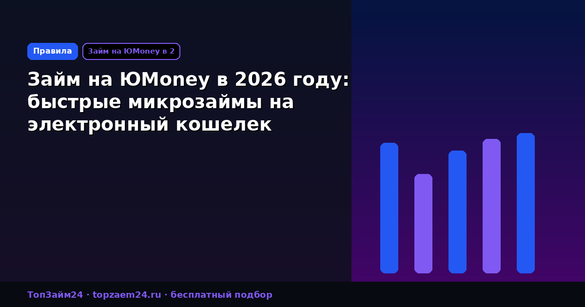 Займ на ЮMoney в 2026 году: быстрые микрозаймы на электронный кошелек