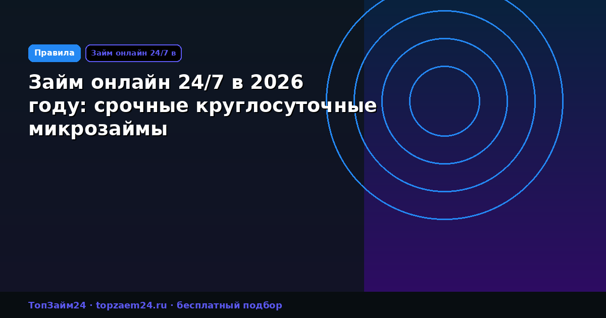 Займ онлайн 24/7 в 2026 году: срочные круглосуточные микрозаймы