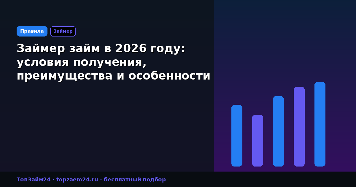 Займер займ в 2026 году: условия получения, преимущества и особенности