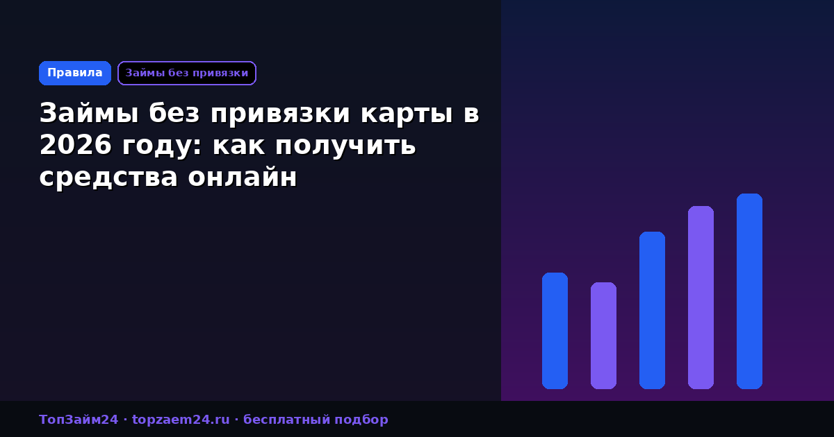 Займы без привязки карты в 2026 году: как получить средства онлайн